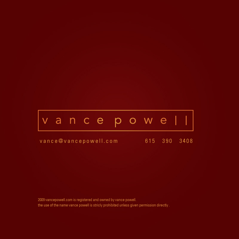 Vance Powell  \\  2009